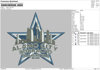 Alamo City Embroidery File 4 size