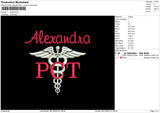 Alexandra Embroidery File 6 sizes