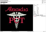 Alexandra Embroidery File 6 sizes