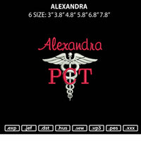 Alexandra Embroidery File 6 sizes