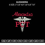 Alexandra Embroidery File 6 sizes