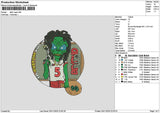 Alien 2911 Embroidery File 6 sizes