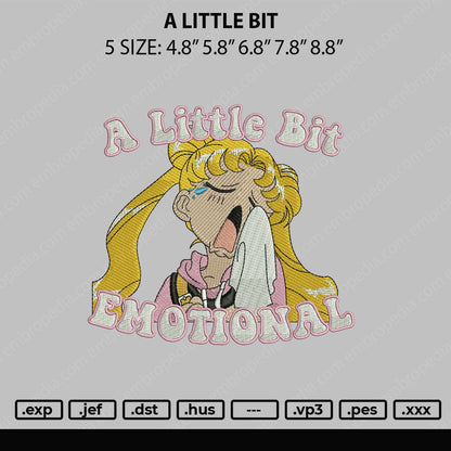 A Little Bit Embroidery File 5 sizes