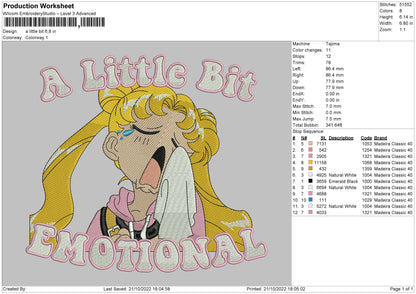 A Little Bit Embroidery File 5 sizes