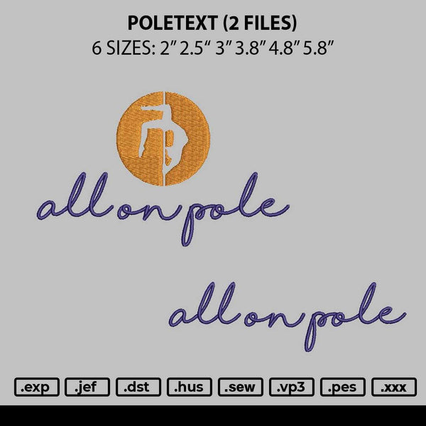Poletext Embroidery 2 Files