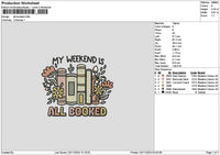 Weekendtext02 Embroidery File 6 sizes