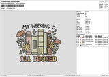 Weekendtext02 Embroidery File 6 sizes