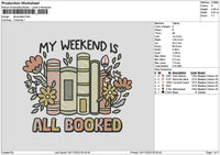 Weekendtext02 Embroidery File 6 sizes