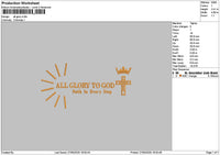Allglorytext Embroidery File 6 sizes