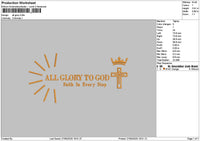 Allglorytext Embroidery File 6 sizes