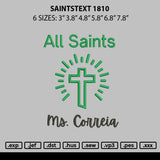 Santstext Embroidery File 6 sizes