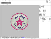 All Star Embroidery File 4 size