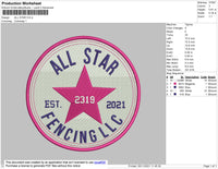 All Star Embroidery File 4 size