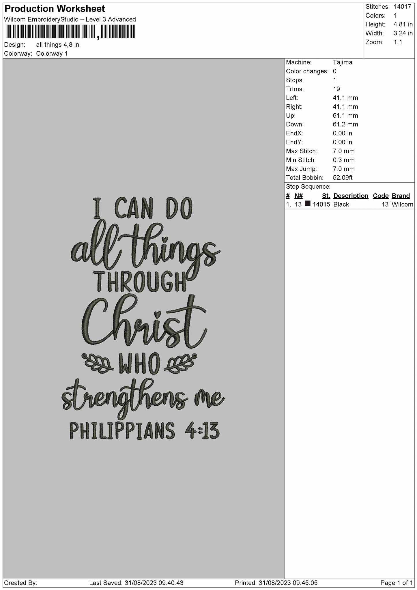 All Things Typography Embroidery File