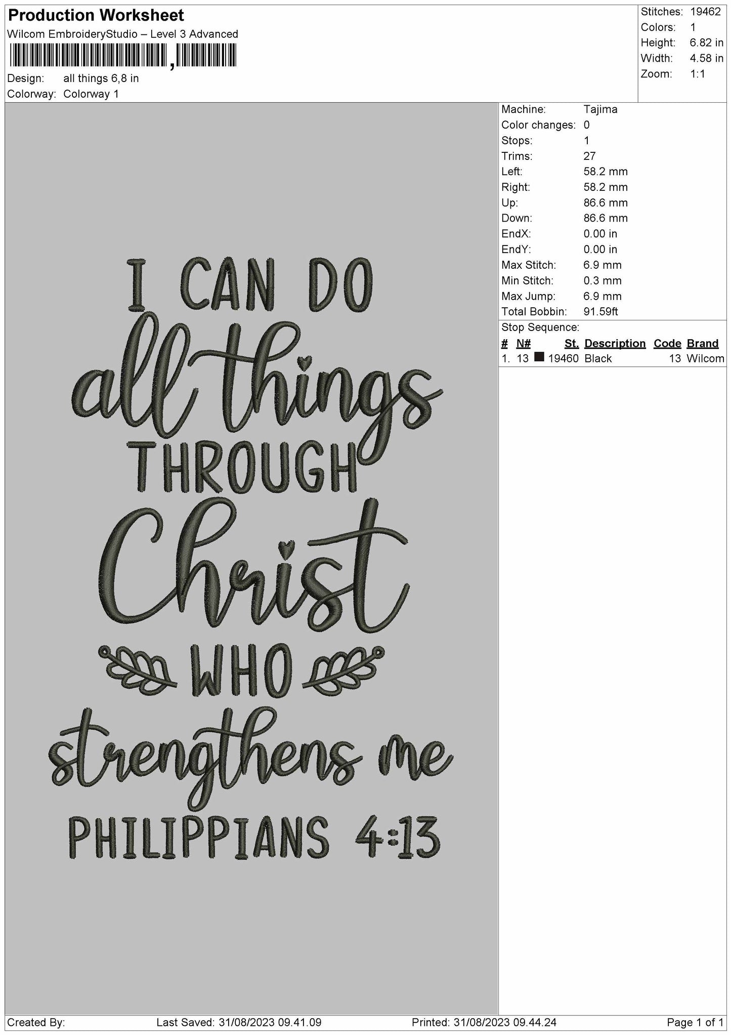 All Things Typography Embroidery File