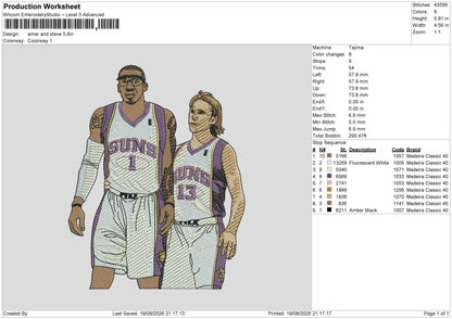 Players 1908 Embroidery Machine Design File 6 sizes