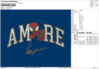 Amare Embroidery File 6 sizes