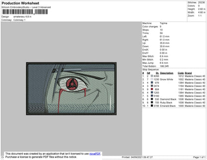 Amaterasu Embroidery File 4 size