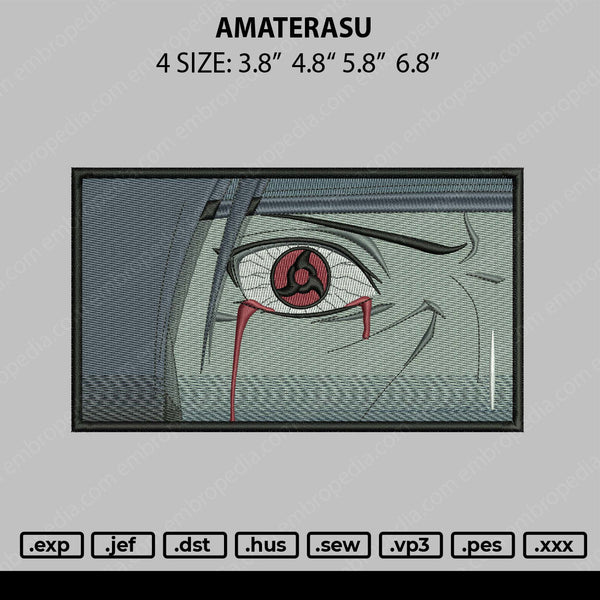 Amaterasu Embroidery File 4 size