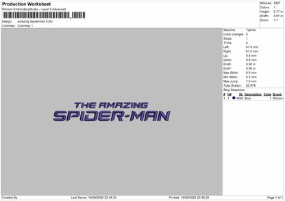 Spider text 1908 Embroidery Machine Design File 6 sizes
