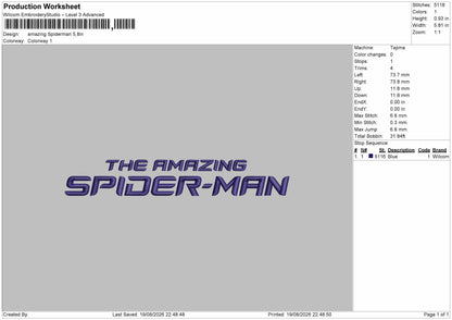 Spider text 1908 Embroidery Machine Design File 6 sizes