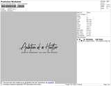 Ambition Embroidery File 4 size