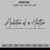 Ambition Embroidery File 4 size