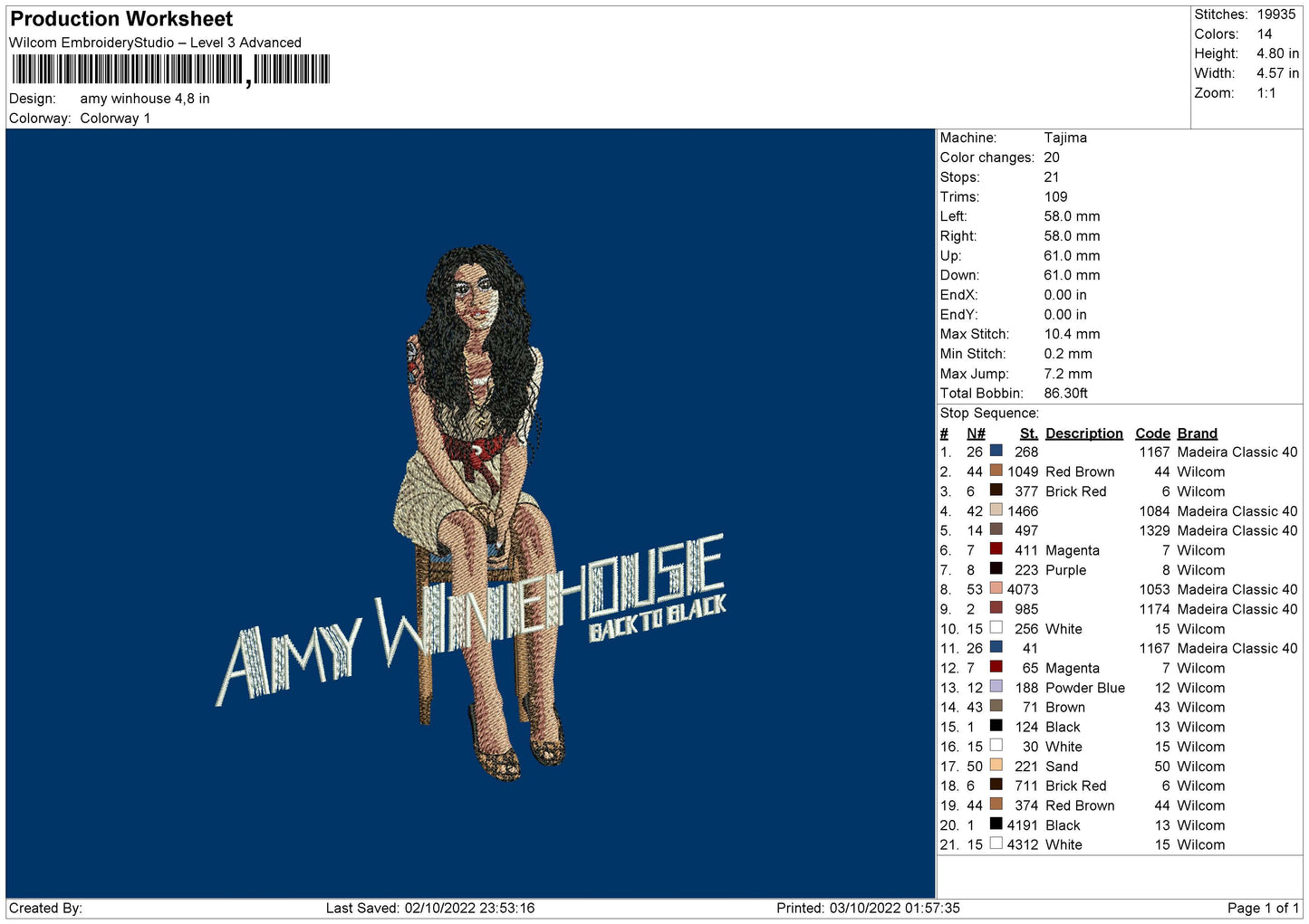 Amy House Embroidery File 6 sizes