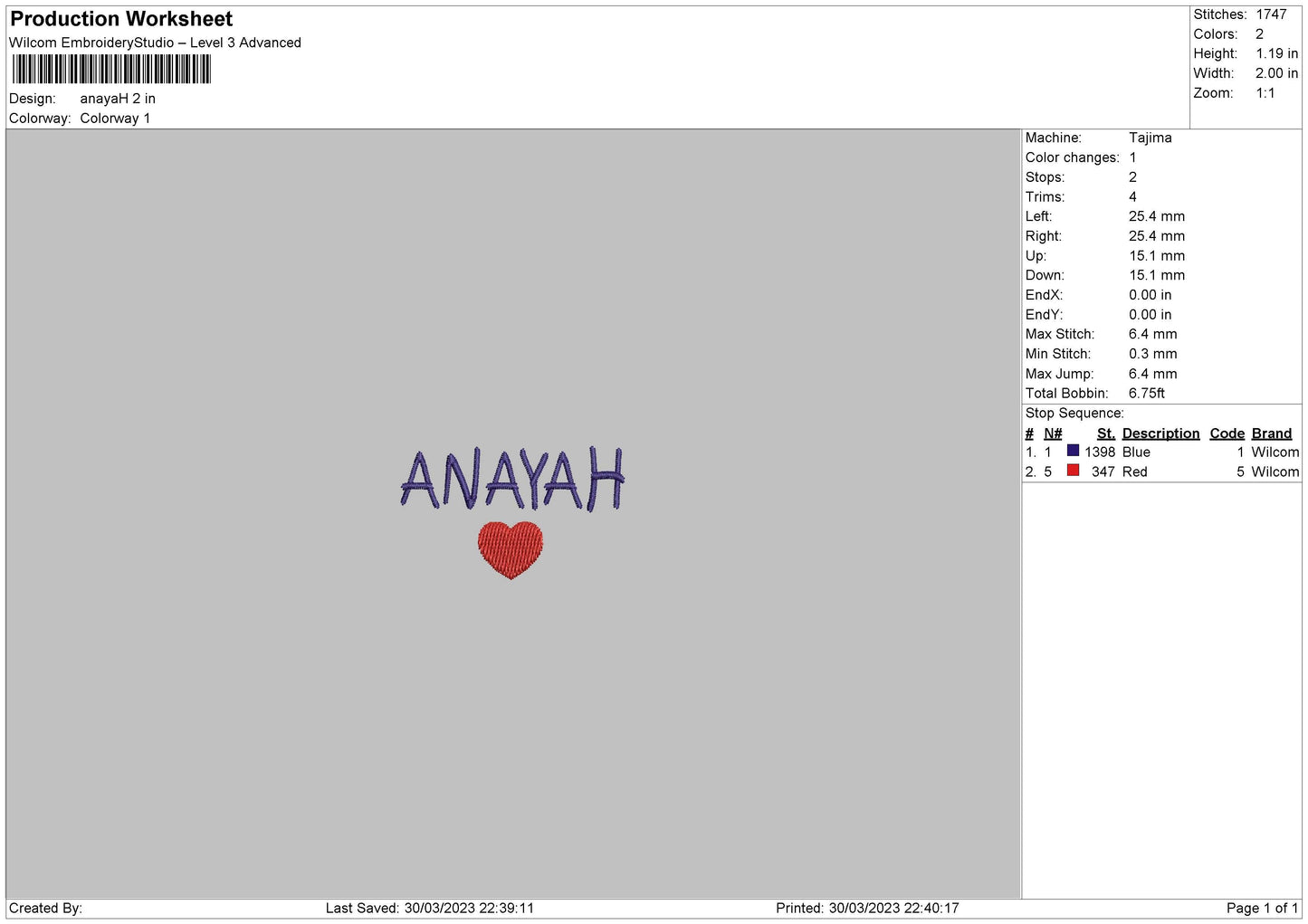 Anayah Embroidery File 6 sizes