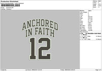 Anchoredtext Embroidery File 6 sizes