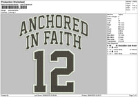 Anchoredtext Embroidery File 6 sizes