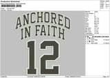 Anchoredtext Embroidery File 6 sizes