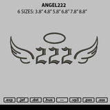 Angel222 Embroidery File 6 sizes