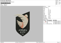 Angel City Embroidery File 4 size