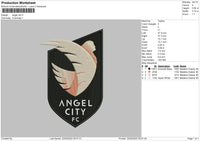 Angel City Embroidery File 4 size