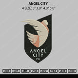 Angel City Embroidery File 4 size