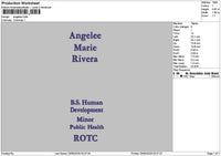 Angeleetext Embroidery File 6 sizes