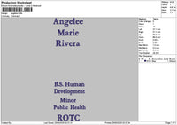 Angeleetext Embroidery File 6 sizes