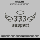 Angel333 Embroidery File 6 sizes