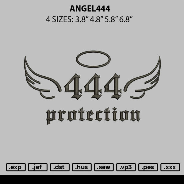 Angel444 Embroidery File 6 sizes