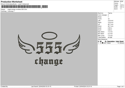 Angel555 Embroidery File 6 sizes