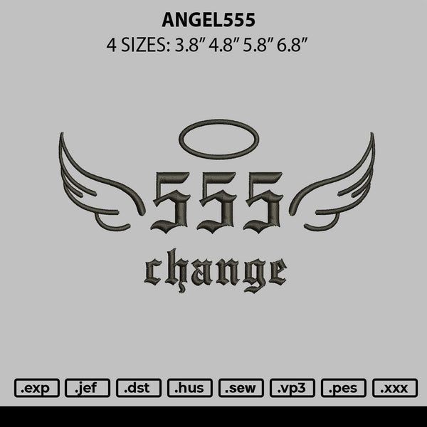 Angel555 Embroidery File 6 sizes