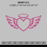 Heart1312 Embroidery File 6 sizes