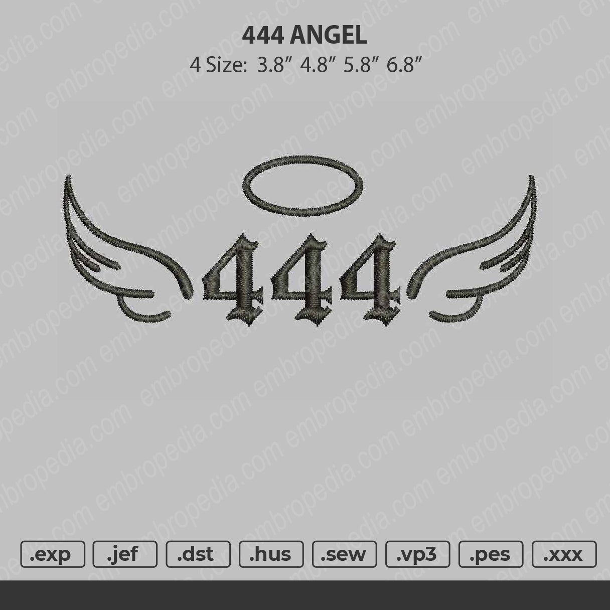 Angel 444 embroidery File