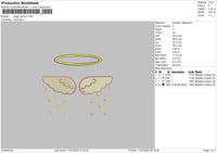 Angel Wings Embroidery File 6 sizes