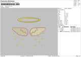 Angel Wings Embroidery File 6 sizes