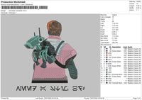 Animation Character Embroidery File 4 sizes