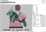 Animation Character Embroidery File 4 sizes