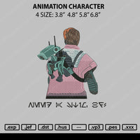 Animation Character Embroidery File 4 sizes