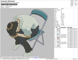 Anime 004 Embroidery File 4 size